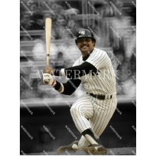 DU315 Reggie Jackson Yankees Mighty Swing Spotlight Photo