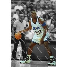 DU322 Shaquille Shaq O'Neal Rookie Year Game Action Spotlight Photo