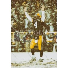 DX139 Brett Favre Green Bay Packers Snow Game Oil Painting Photo