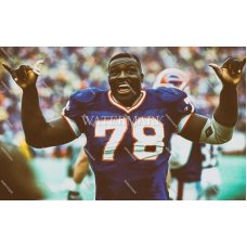 DX147 Bruce Smith Buffalo Bills Funny Face Oil Painting Photo