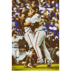 DX150 Buster Posey Madison Bumgarner San Francisco Giants Champs Oil Painting Photo