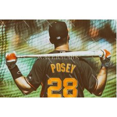 DX152 Buster Posey San Francisco Giants Chillin Oil Painting Photo