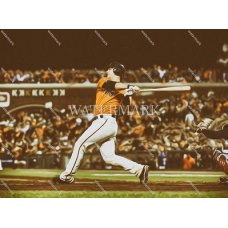 DX153 Buster Posey San Francisco Giants Rookie Blast Oil Painting Photo