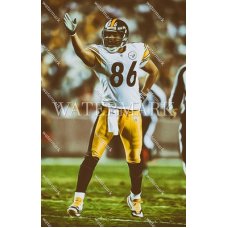 DX216 Hines Ward Pittsburgh Steelers 1st Down Oil Painting Photo