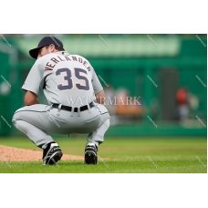 RZ837 Justin Verlander Detroit Tigers Kneels POPArt Photo