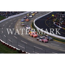 AG207 Dale Earnhardt Budweiser & Jeff Gordon in turn Nascar Photo