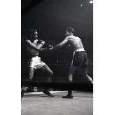 AE889 Floyd Patterson vs. Sugar Ray Robinson Boxing 1956 Photo