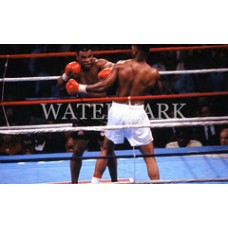 AF329 Mike Tyson pounds Tyrell Biggs 1987 Photo