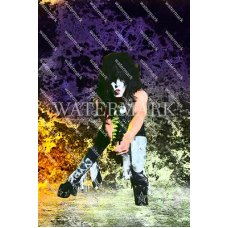 DQ506 Paul Stanley of Kiss Guitar Solo Marbelized Photo