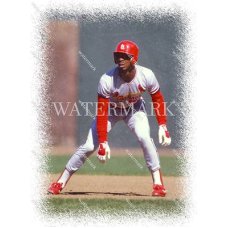 RT165 Willie McGee Cardinals on defense Photo