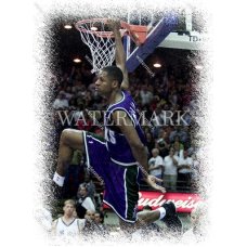 RT56 Ray Allen Hangs On Rim Slam Dunk Bucks Basketball Photo