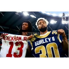 RW789 Odell Beckham New York Giants Todd Gurley Los Angeles Rams POPArt Photo