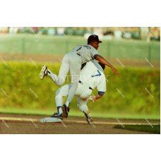 RS96 Joe Girardi Chicago Cubs & Tony Fernandez Padres DP Etched Photo