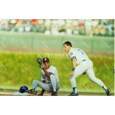 RS95 Joe Girardi Chicago Cubs & Tony Fernandez Padres Action Etched Photo