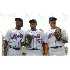 CW142 Johan Santana Pedro Martinez Carlos Beltran New York Mets Etched Photo