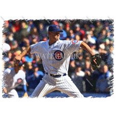 CW145 Kerry Wood Chicago Cubs Emotion Etched Photo