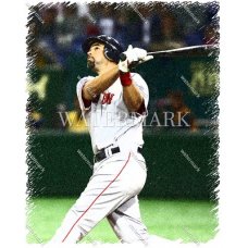 CW154 Mike Lowell Boston Red Sox Eyes Bast Etched Photo
