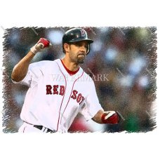 CW156 Mike Lowell Boston Red Sox Fist Bump Etched Photo