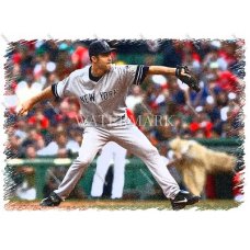 CW163 Mike Mussina New York Yankees Action Etched Photo