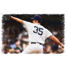 CW164 Mike Mussina New York Yankees Backside Etched Photo