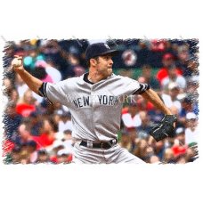 CW166 Mike Mussina New York Yankees Emotion Etched Photo