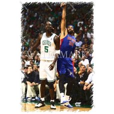CW180 Rasheed Wallace Pistons 3 Pointer Over Kevin Garnett Etched Photo