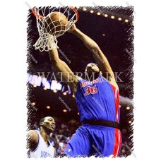 CW184 Rasheed Wallace Detroit Pistons 2 Handed Dunk Etched Photo
