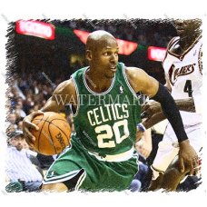 CW198 Ray Allen Boston Celtics Action Etched Photo