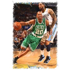 CW208 Ray Allen Boston Celtics Drives The Baseline Etched Photo