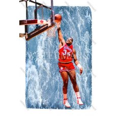 CX1024 Charles Barkley 76ers Sixers Rookie Dunk WaterColor Photo