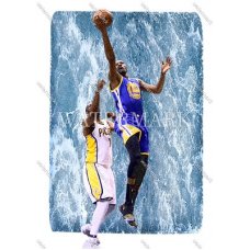 CX1132 Kevin Durant Golden State Warriors Baseline WaterColor Photo