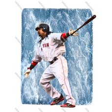 CX1150 Manny Ramirez Boston Red Sox Sweet Swing WaterColor Photo