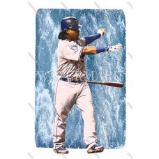 CX1151 Manny Ramirez LA Dodgers Bat Flip WaterColor Photo
