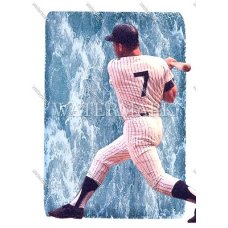 CX1168 MICKEY MANTLE Yankees THE MICK Swing WaterColor Photo