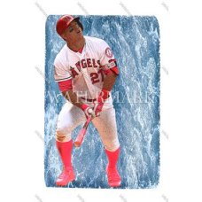 CX1188 Mike Trout Angels Gazes at Blast WaterColor Photo