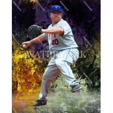 CX513 Bartolo Colon New York Mets Pitch Marbleized Photo