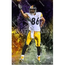 CX577 Hines Ward Pittsburgh Steelers 1st Down Marbleized Photo