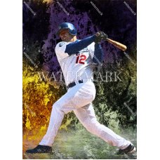 CX597 Jeff Kent Los Angeles Dodgers Blast Marbleized Photo