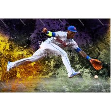CX618 Jose Reyes New York Mets Big Play Marbleized Photo