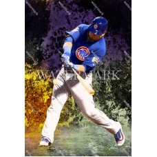 CX635 Kyle Schwarber Chicago Cubs Point Of Impact Marbleized Photo