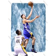 CY420 Klay Thompson Golden State Warriors Layin WaterColor Photo