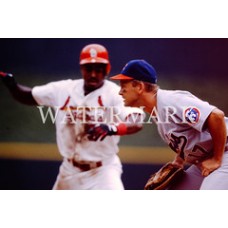  AD123 Mark Grace & Brian Jordan at 1st Cardinals Cubs Photo