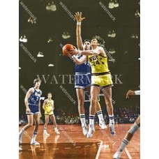 BM29 Jerry West All Star Layup  & Rudy  Colorized Photo