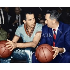 CM297 DICK McGUIRE New York Knicks & Coach JOE LAPCHICK Colorized Photo