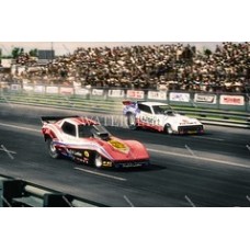 CV61 Don Prudhomme Snake  & Mongoose NHRA Funny Car Drag Race   Colorized Photo