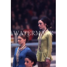 AD343 Peggy Fleming skating 1968 Olympics pose on potium