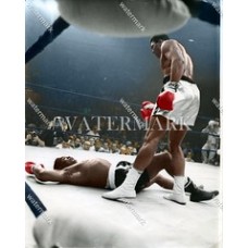 BL102 Muhammad Ali knocks out Sonny Liston Colorized Photo