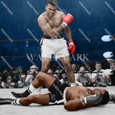 BL103 Muhammad Ali knocks out Sonny Liston Colorized Photo