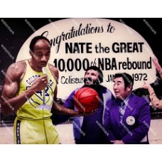 BL109 Nate Thurmond Celebrates 10,000th Rebound Warriors Colorized Photo