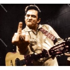 BM42 Johnny Cash The Finger Colorized Photo